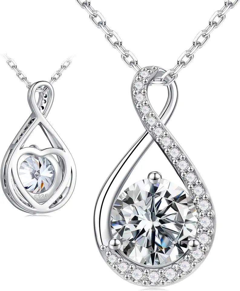 Moissanite Infinity Necklace