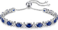 Oval Garnet Tennis Bracelet with Birthstone