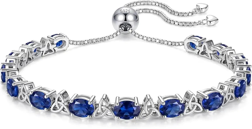 Oval Garnet Tennis Bracelet with Birthstone