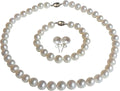 Round Pearl Stud Jewelry Set