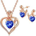 Birthstone Heart Jewelry Set