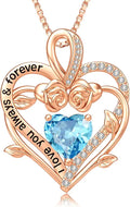 Gold-Tone Birthstone Heart Necklace