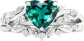 Sterling Silver Heart Engagement Ring