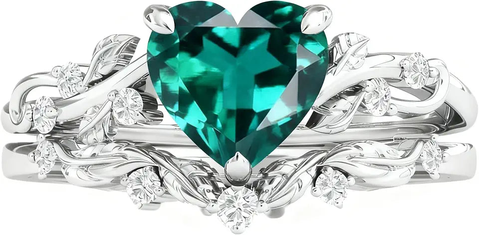 Sterling Silver Heart Engagement Ring