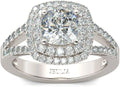 Sterling Silver Halo Engagement Ring
