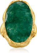Gold-Tone Emerald Ring