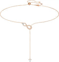 Rose Gold-Tone Crystal Infinity Jewelry Piece