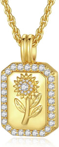 24K Gold-Plated Sunflower Necklace