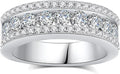 Sterling Silver Moissanite Wedding Band