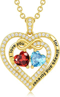 Gold-Tone Birthstone Heart Necklace