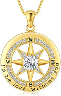 Gold-Tone Compass Necklace