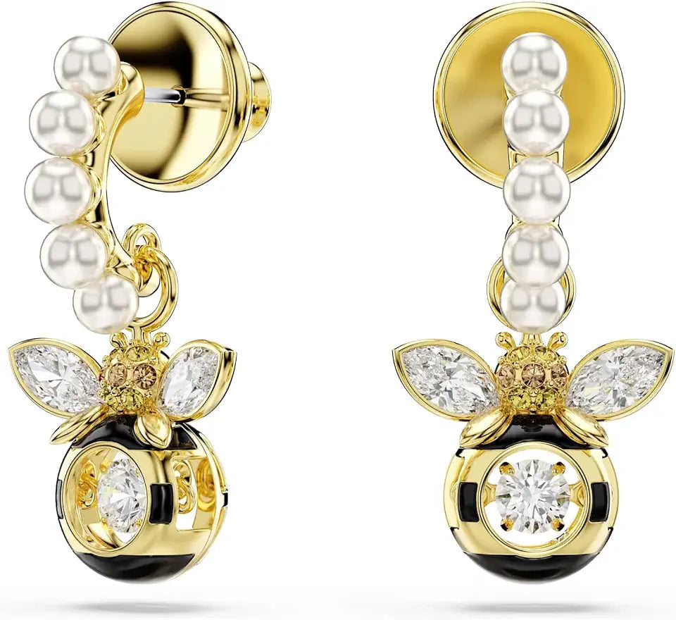 Gold-Tone Crystal Drop Earrings