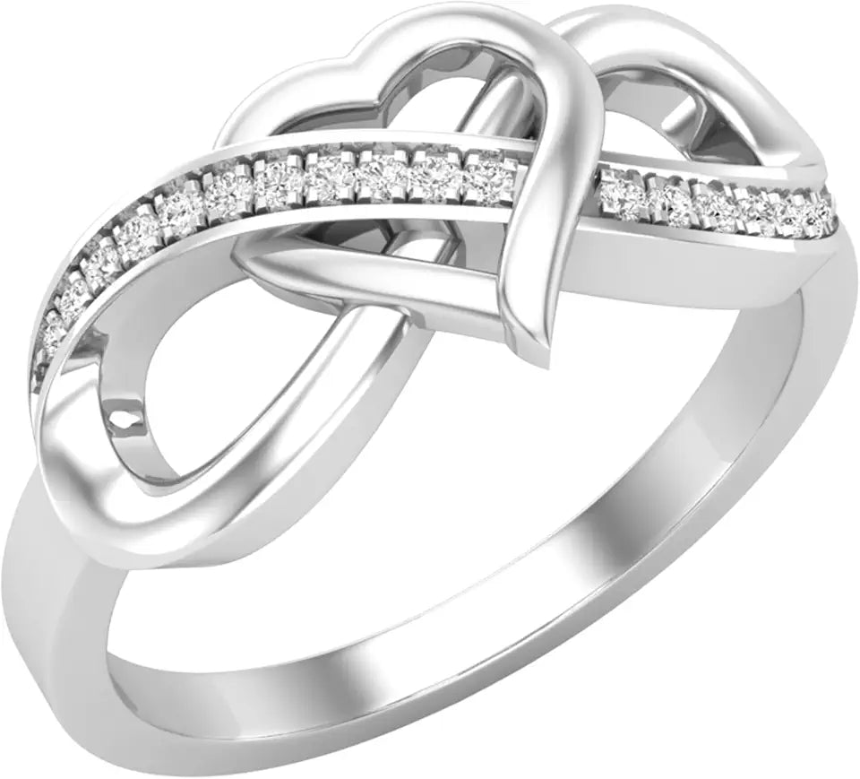 Round Heart Infinity Ring