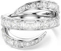 Rhodium-Plated Swan Ring