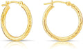 Gold-Tone Round Hoop Earrings