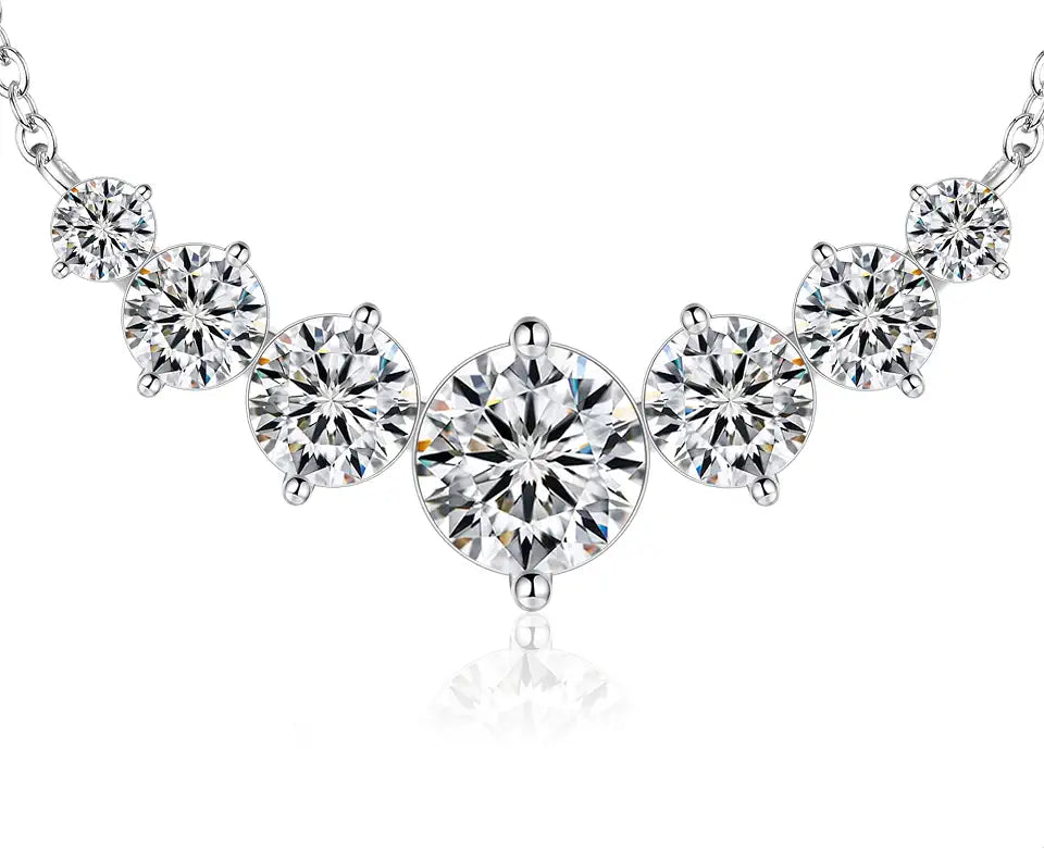 18K Gold-Plated Sterling Silver Moissanite Necklace