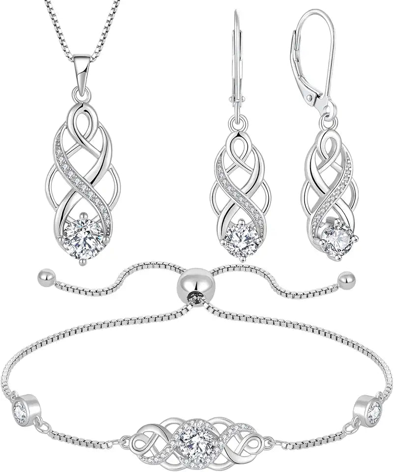 Birthstone Infinity Jewelry Set