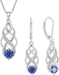 Sterling Silver Birthstone Infinity Jewelry Set