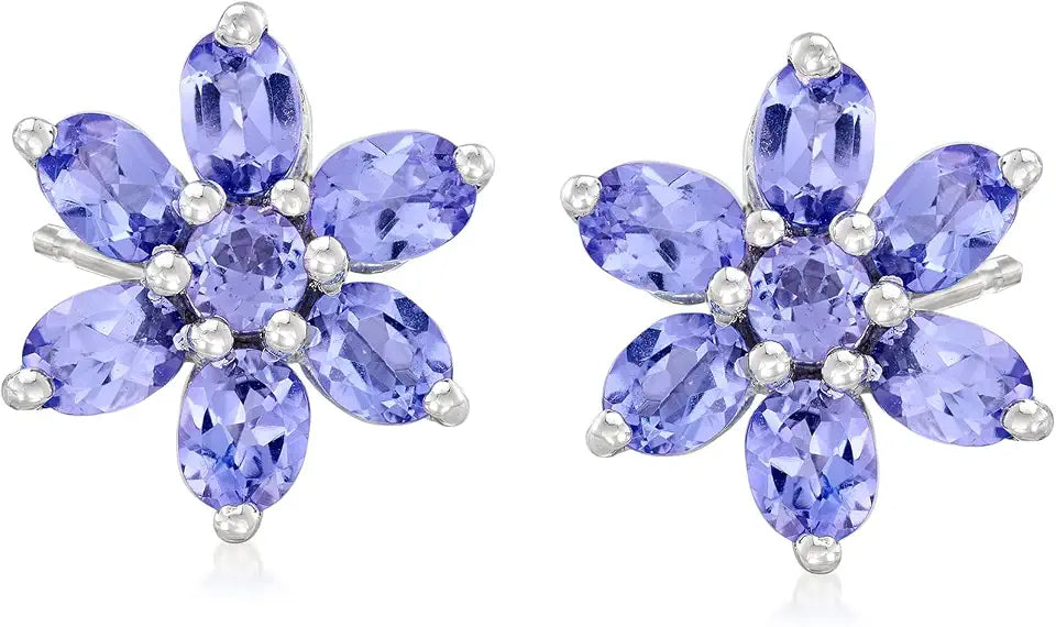 Sterling Silver Floral Earrings