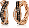14K Rose Gold-Plated Round Hoop Earrings