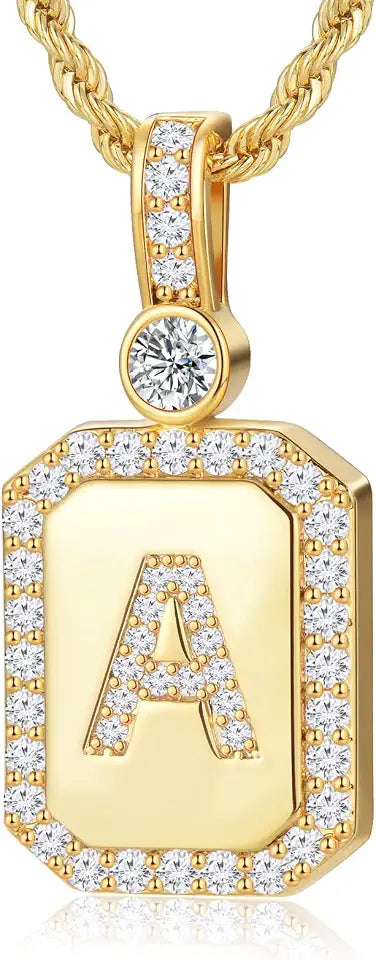 Gold-Filled Rope Initial Necklace