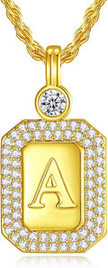 Gold-Tone Rope Initial Necklace
