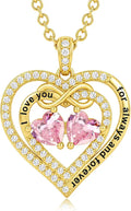 Gold-Tone Birthstone Heart Necklace
