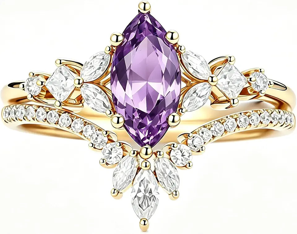 Moissanite Floral Ring