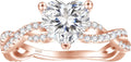 Moissanite Heart Engagement Ring