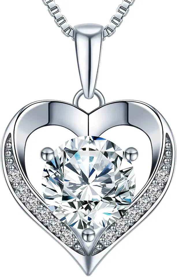 Moissanite Heart Necklace