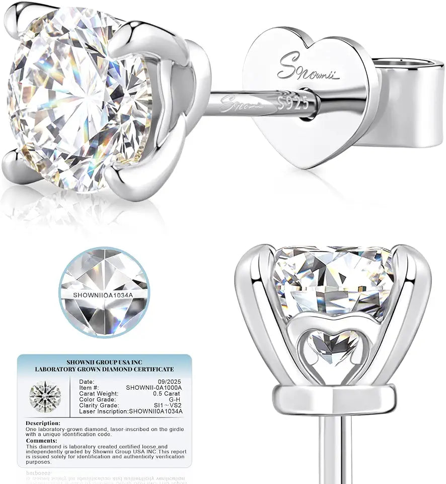 Lab-Grown Diamond Stud Earrings