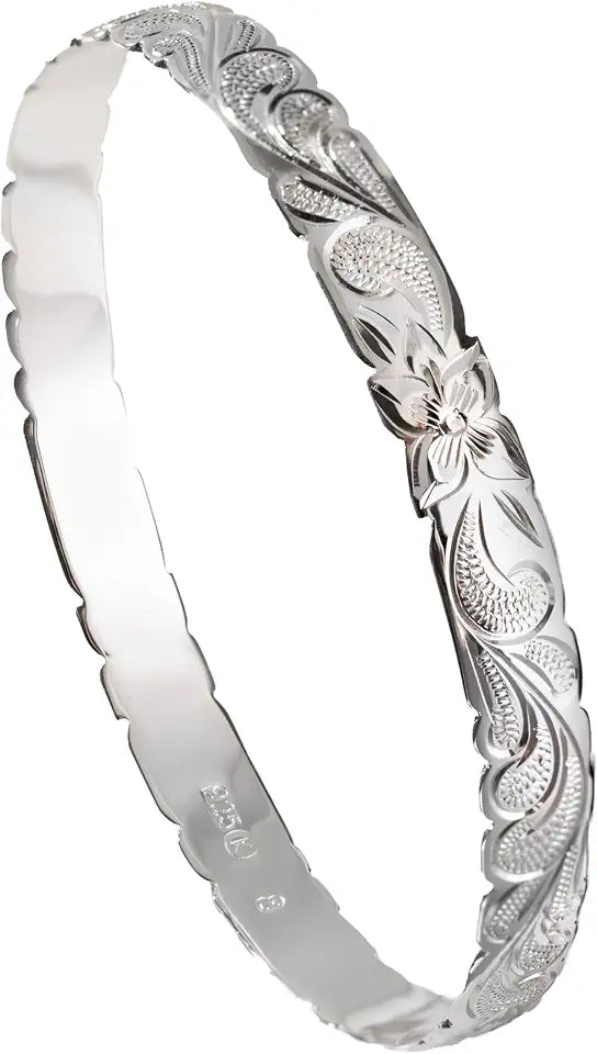 Sterling Silver Floral Bracelet