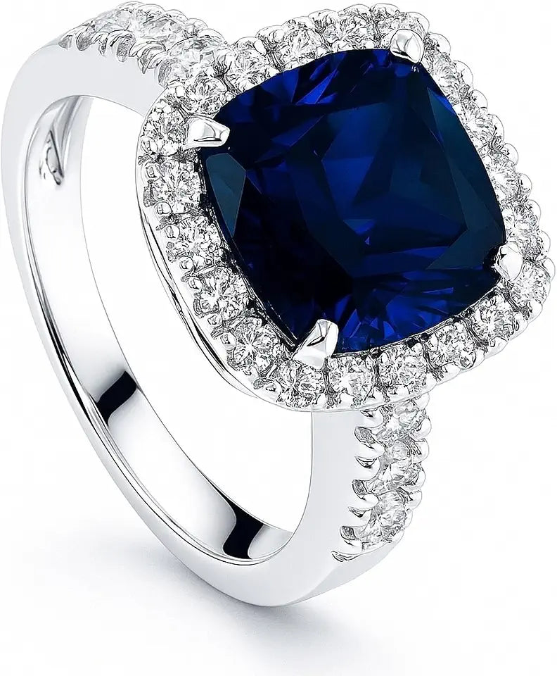 Cubic Zirconia Halo Ring