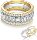 14K Gold-Plated Sterling Silver Moissanite Ring