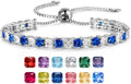 Sterling Silver Birthstone Tennis Bracelet