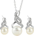 Sterling Silver Freshwater Pearl Jewelry Set, 18 Inch