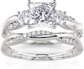 Sterling Silver Round Cubic Zirconia Infinity Engagement Ring