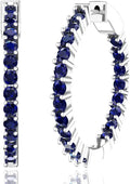 Birthstone Hoop Earrings