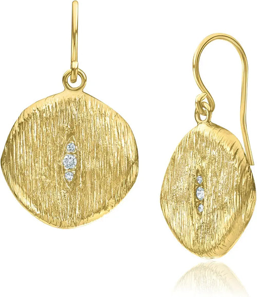 14K Gold-Plated Sterling Silver Cubic Zirconia Drop Earrings