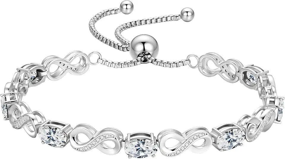 Birthstone Tennis Infinity Bracelet