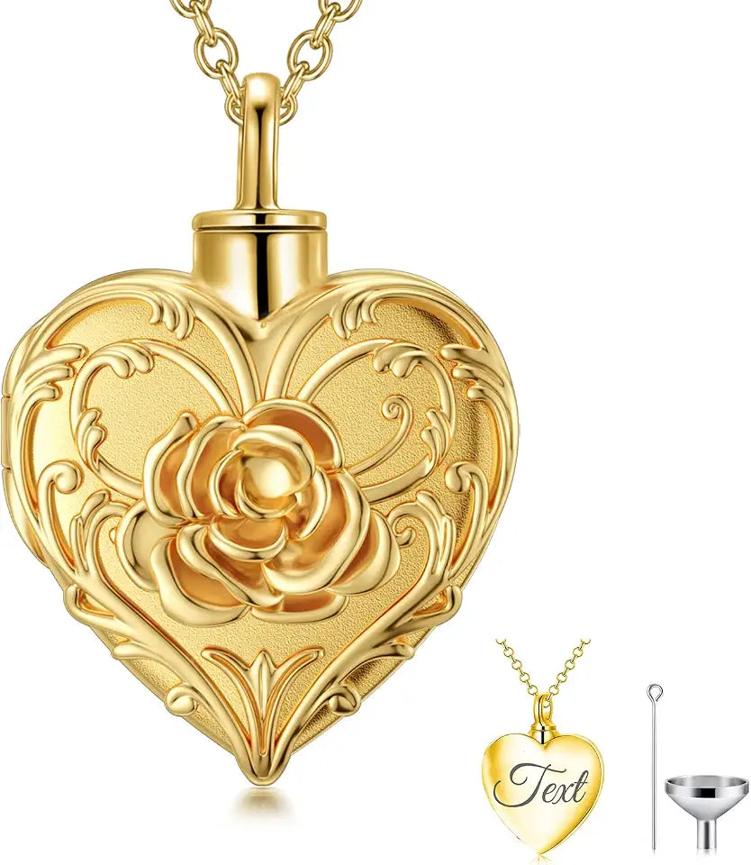 Gold-Tone Locket Sunflower Necklace