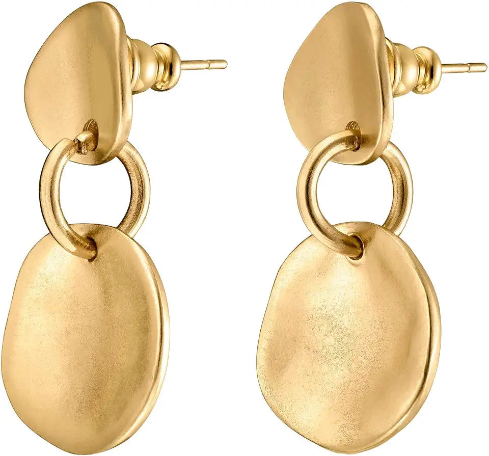 18K Gold-Plated Drop Earrings