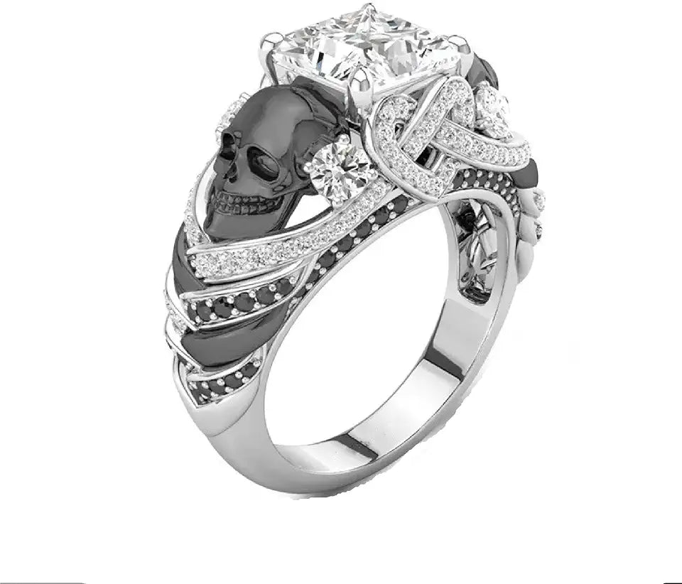 Gold-Tone Sterling Silver Heart Engagement Ring