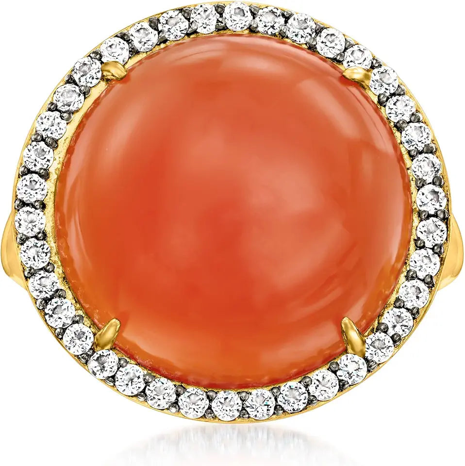Gold-Tone Topaz Ring