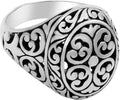 Rhodium-Plated Gold-Tone Sterling Silver Heart Infinity Ring
