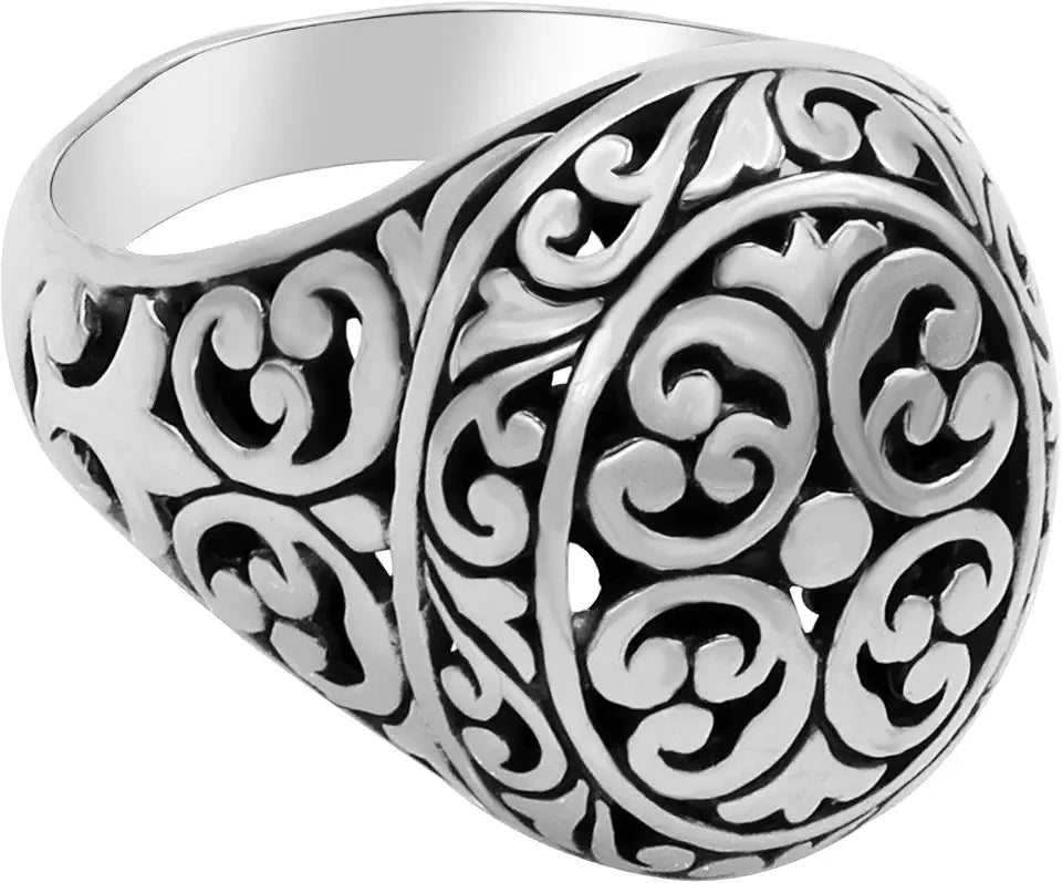 Rhodium-Plated Gold-Tone Sterling Silver Heart Infinity Ring