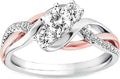 Gold-Tone Sterling Silver Infinity Engagement Ring