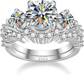 Sterling Silver Round Moissanite Engagement Ring
