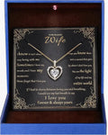 White Gold-Filled Sterling Silver Moissanite Heart Necklace