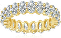 Sterling Silver Moissanite Wedding Band, 5MM